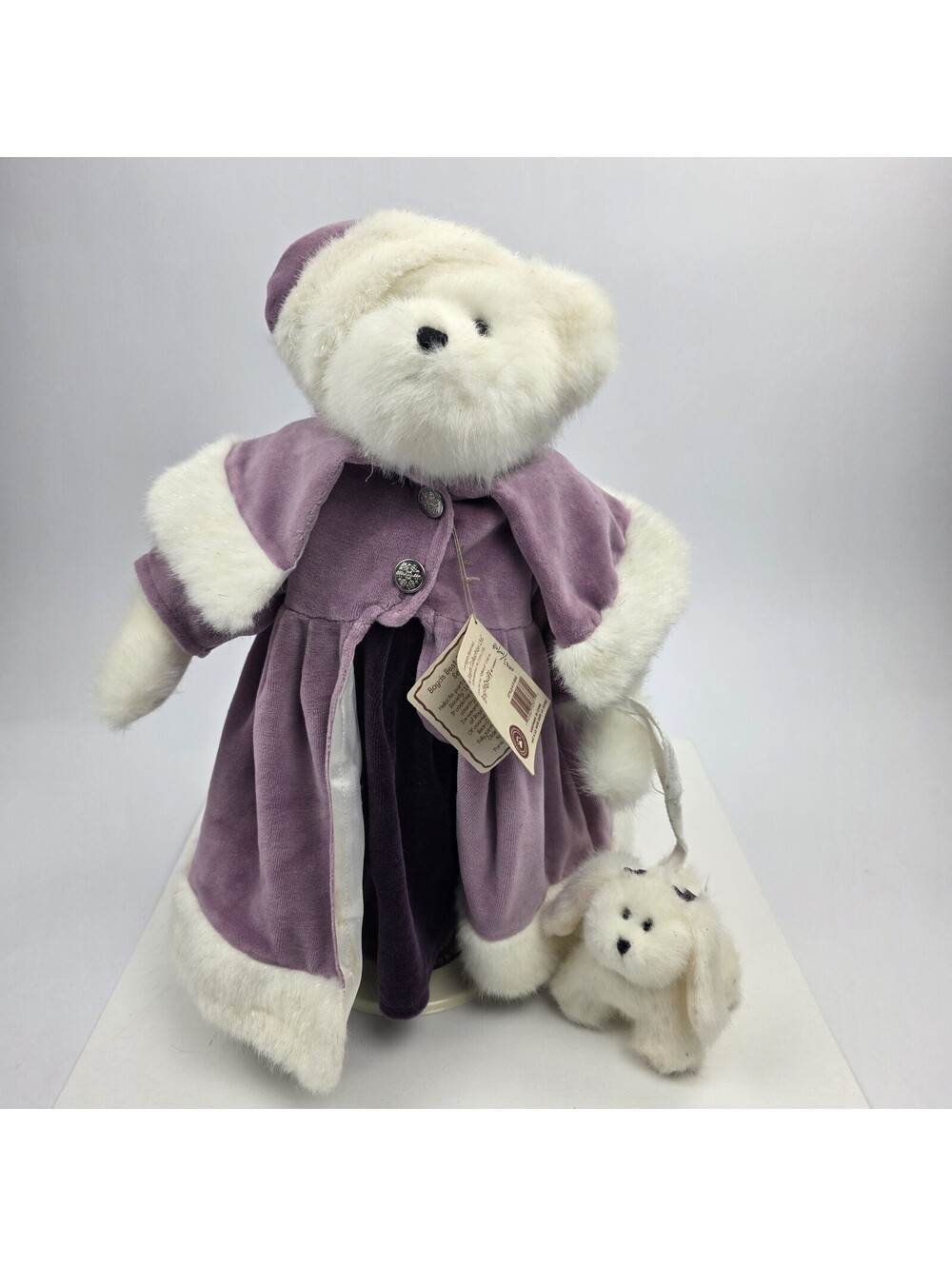 Boyd Bear Victoria Crystal Frost w/Fifi 16" Signed & #'ed Head Bean Retired NWT